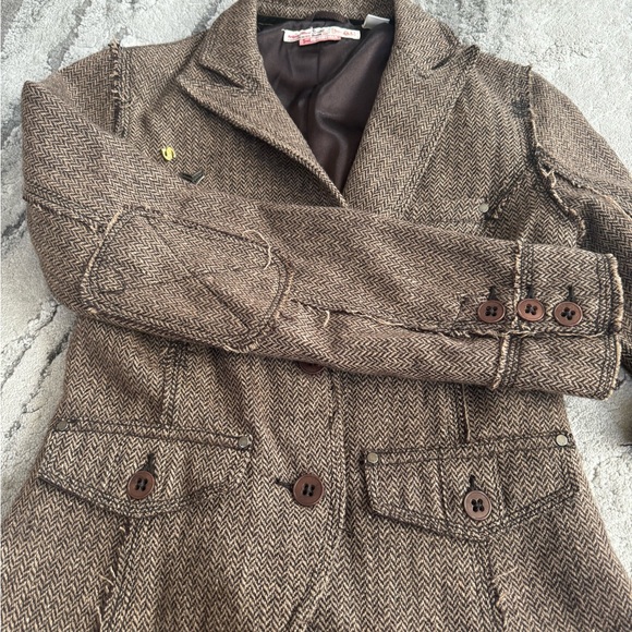 Vintage 100% Wool blazer sz S - Picture 6 of 9